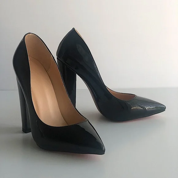 Black block high heels - Picture 7 of 9